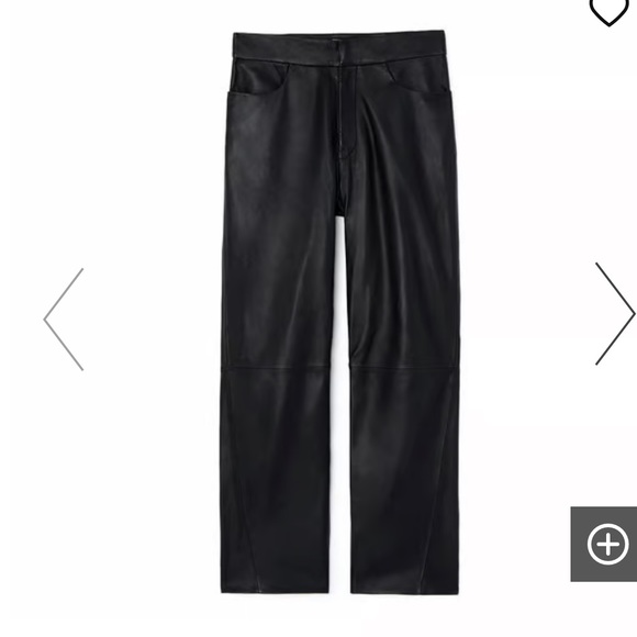 TOTEME black leather Novara pant trousers, size XS - Picture 4 of 12